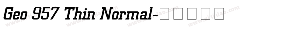 Geo 957 Thin Normal字体转换